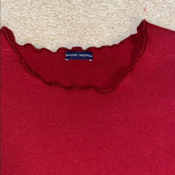 Red brandy Melville shirt - Picture 2 of 2